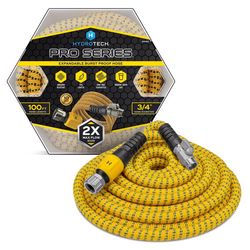 Hydrotech 3/4 in. D X 100 ft. L Heavy Duty Professional Grade Expandable Flexible Garden Hose
