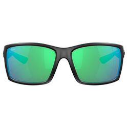 Costa Reefton Sunglasses Black Frame Green Lens Polarized Blue Light Blocking