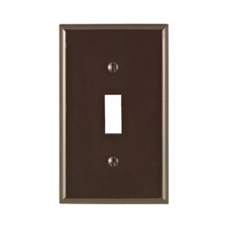 Leviton Brown 1 gang Nylon Toggle Wall Plate 1 pk