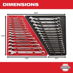 Mechanics Combination Wrench Metric & SAE 30PC Set