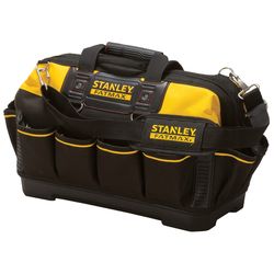 STANLEY FatMax 10 in. W X 12 in. H Polyester Tool Bag 16 pocket Black/Yellow 1 pc