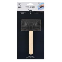 FolkArt 4.38 in. W X 9.12 in. L Black Wood Grainer Tool