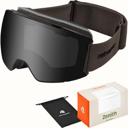 Retrospec Zenith Matte Basalt and Mirror Goggles