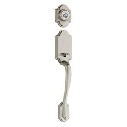 Kwikset Signature Arlington Satin Nickel Outside Trim Handleset 1-3/4 in.
