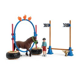 Schleich Farm World Pony Agility Race Toy Multicolored