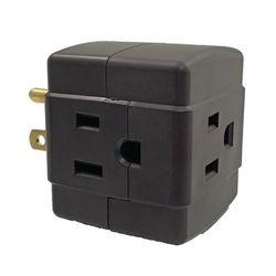 Ace Grounded 3 outlets Adapter 1 pk