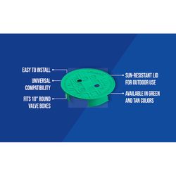 Underhill VersaLid 10 in. W X 2 in. H Round Valve Box Lid Green