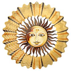 Spinfinity Designs Stainless Steel 12 in. Amber Sun Wind Spinner