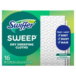 Swiffer Sweeper 5.4 in. Dry Microfiber Dust Mop Refill 16 pk
