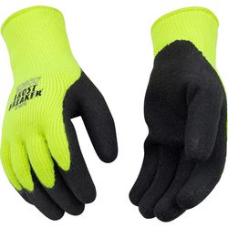 Kinco Frost Breaker Men's Indoor/Outdoor Thermal Dipped Gloves Black/Green L 1 pair