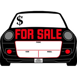 HILLMAN English White For Sale Sign 10 in. H X 14 in. W