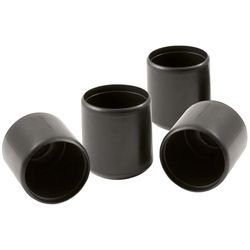 Softtouch Rubber Table/Chair Leg Tip Black Round 7/8 in. W X 7/8 in. L 4 pk