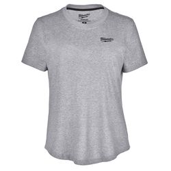 Milwaukee Freeflex L Short Sleeve Women's Round Neck Gray Tee Shirt