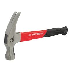 CRAFTSMAN 20 oz Smooth Face Claw Hammer 10.75 in. Fiberglass Handle