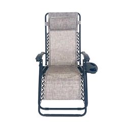 Living Accents Multi-Position Gray Sling Folding Lounger