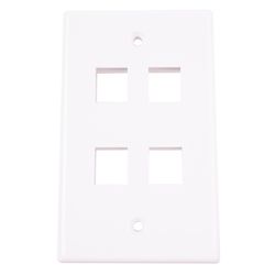 Monster Just Hook It Up White 4 gang Plastic Keystone Wall Plate 1 pk