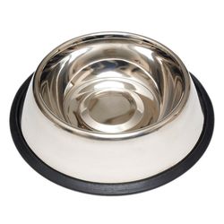 HiLo Silver Plain Stainless Steel 32 oz Pet Dish For Dogs