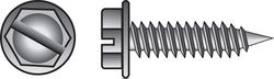 HILLMAN No. 6 Ga. X 3/8 in. L Slotted Hex Washer Head Self-Piercing Screws 1 pk
