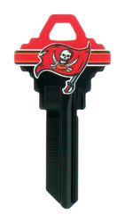 HILLMAN NFL Tampa Bay Buccaneers House/Office Key Blank 68 Single For Schlage Locks Multicolored