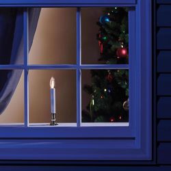 Celebrations Plug-in LED Warm White Sensor Candle 9 in.