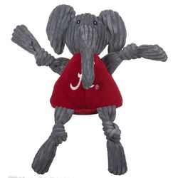 HuggleHounds Knottie For Dog Red/Gray Plush Squeaky Dog Toy Small 1 pk