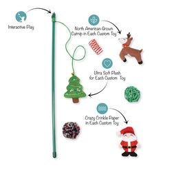 Fringe Studio Petshop For Cat Multicolored Polyester Jingle Joy Catnip Toys 6 pk