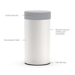 Spectrum 10.25 in. H X 5.25 in. W X 5.25 in. D Silver/White Disinfecting Wipes Dispenser