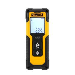 DeWalt 6.5 in. L X 3.8 in. W Laser Distance Measurer 100 ft. Black/Yellow 1 pc