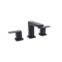 Huntington Brass Sevaun Matte Black Contemporary Widespread Bathroom Sink Faucet 8 in.