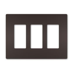 Legrand Radiant Bronze 3 gang Polycarbonate Toggle Screwless Wall Plate 1 each