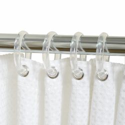Zenna Home Clear Plastic Shower Curtain Rings 1 pk