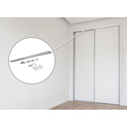 Ace Gray Steel By-Pass Door Hardware Set 1 pc