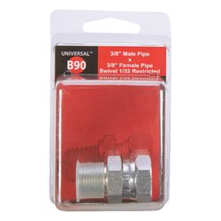 Apache Steel 3/8 in. D X 3/8 in. D Hydraulic Adapter 1 pk