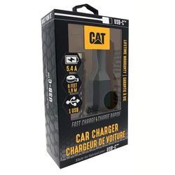 CAT USB Charge and Sync Cable 6 ft. Black/White