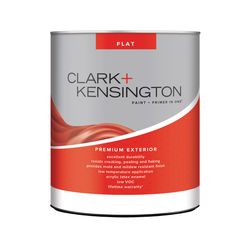 Clark+Kensington Flat Black House & Trim Paint & Primer Exterior 1 qt