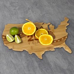 Totally Bamboo 18 in. L X 11 in. W X 1 in. Bamboo 250th Anniversary Cutting Board