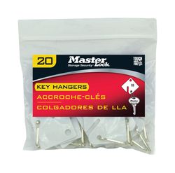 Master Lock Plastic White Rectangle Key Tag