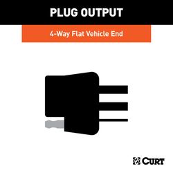 CURT 4 Flat Wiring Harness Connector