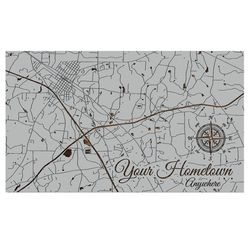 Fire & Pine 11.25 in. H Lunar Surface Wood Custom Map
