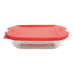 Anchor Hocking Baking Dish Clear/Red