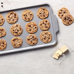 The Rock Starfrit 11 in. W X 17.5 in. L Cookie Baking Sheet Silver