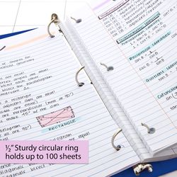 Bazic Products 0.5 in. W X 9.92 in. L 3-Ring Blue View Binder