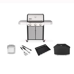 Weber Genesis S-315 LP Grill Bundle: Grill, Cover, Griddle, Tools, Basket