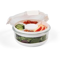 Progressive SnapLock 5.8 cups Clear/White Food Storage Container Set 1 pk