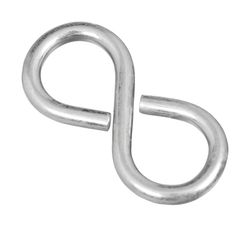 National Hardware Small Zinc-Plated Silver Steel 1-5/8 in. L Closed S-Hook 1 pk