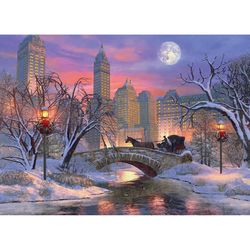 Eurographics Christmas Eve in New York City Jigsaw Puzzles Multicolored 1000 pc