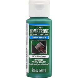 Homefront Satin Pine Green Craft Paint Interior 2 oz