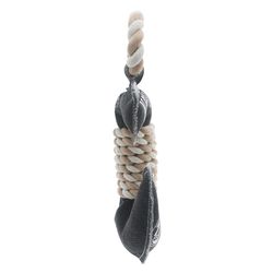 Pavilion We People For Dog Black Cotton Anchor Squeak Dog Toy 12 1 pk