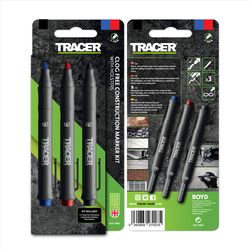TRACER 6 in. L Marker Kit Assorted 3 pc