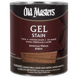 Old Masters Semi-Transparent American Walnut Oil-Based Alkyd Gel Stain 1 qt